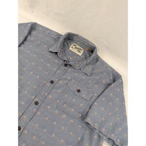 Howler Bros San Gabriel Chambray Sunrise S/S Shirt Mens XL Blue Button Up *Read